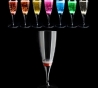 Lichtgevende champagneglazen